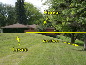South Fargo Home in Levee Alignment