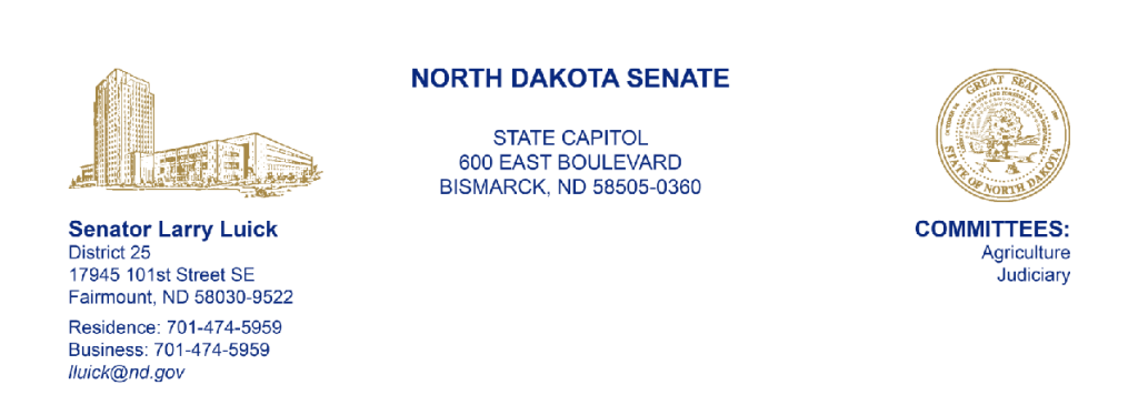 Sen Larry Luick (letterhead)